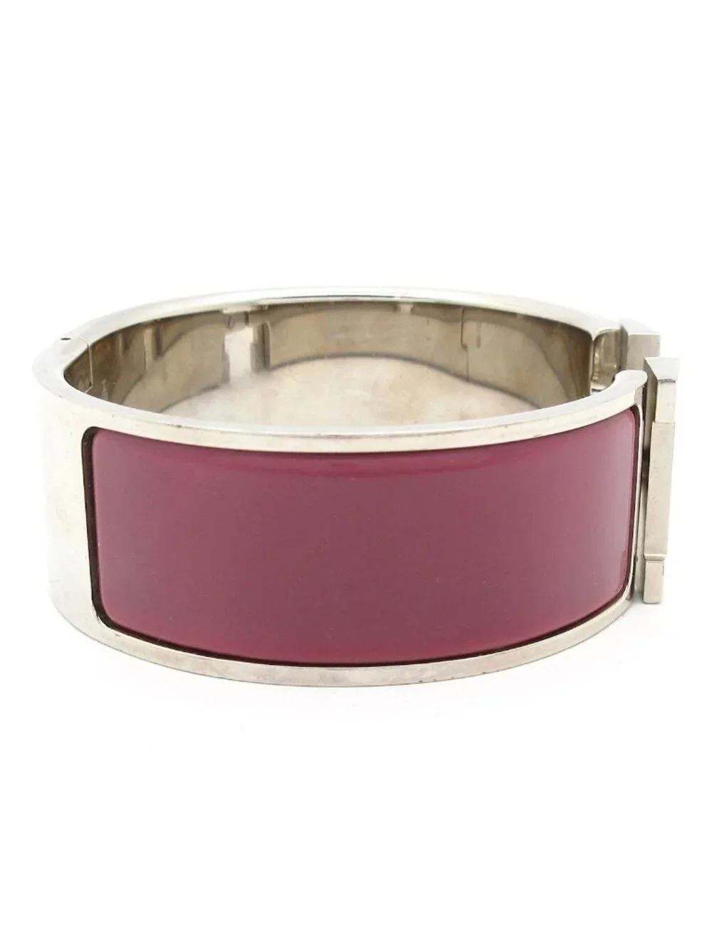 Hermes Bangle Clic Clac Silver Purple Bracelet